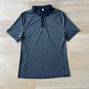 Lululemon Men's Assert Polo Shirt Heathered Black Medium